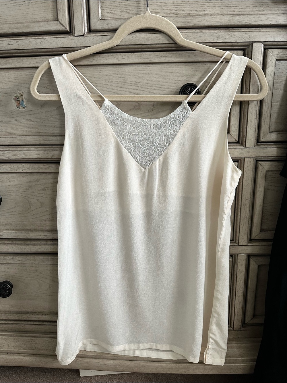 Women’s Lace-Trim Sleeveless Cami Tank - Ivory